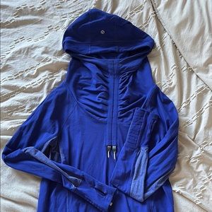 Royal Blue Velour Hoodie